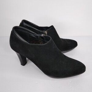 Aquatalia Suede Black Ankle Boots Size 6.5